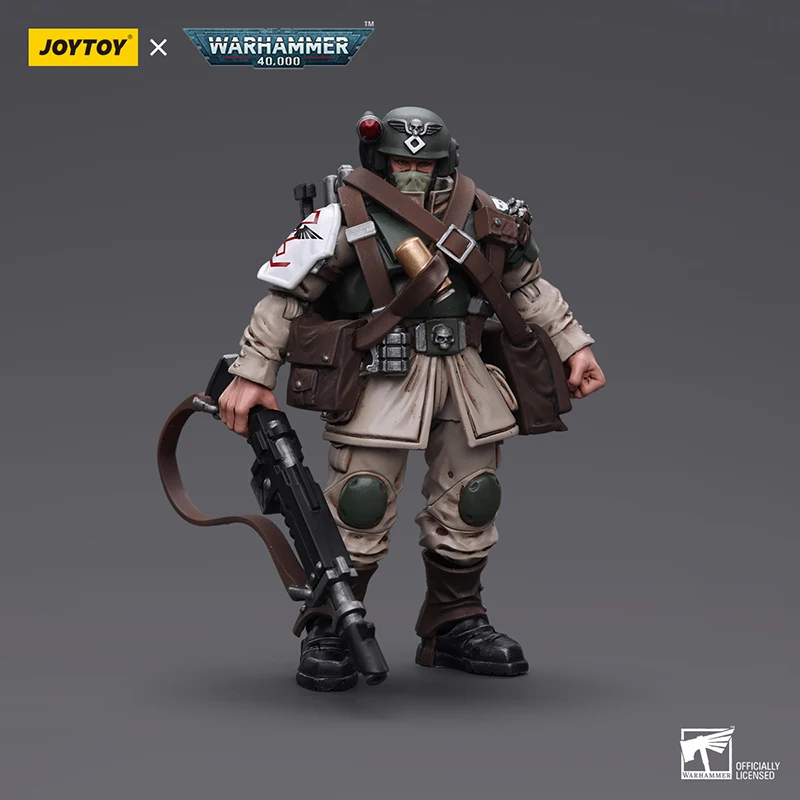 [IN MAGAZZINO] JOYTOY Warhammer 40k 1/18 Action Figures Astra Militarum Cadian Command Squad Collezioni Figure Modello Giocattolo Regalo di Natale