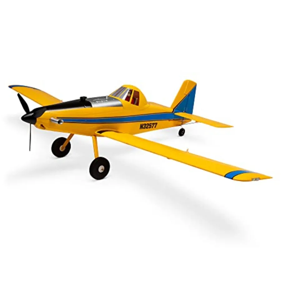 RC Airplane UMX Air Tractor for outdoor flying, lightweight EPO foam body, red and white color, AS3X stabilization and SAFE Sel