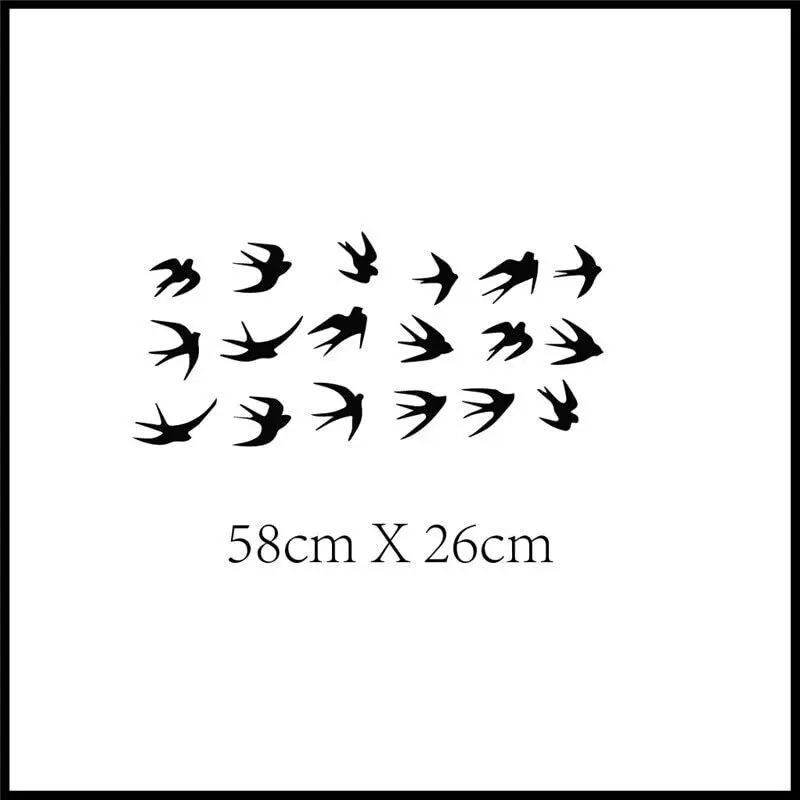 Pegatina de vinilo para pared de pájaro creativo para decoración de pared del hogar, murales, pegatinas en ventanas, papel tapiz decorativo de animales para habitación LW37