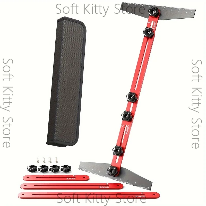New multifunctional stair measuring folding ruler, woodworking renovation tool, multifunctional aluminum alloy