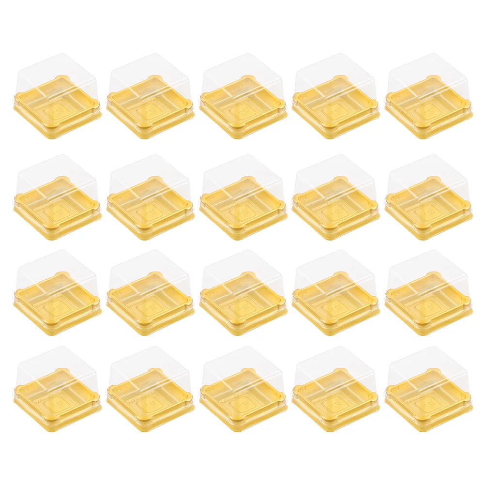 

150 Pcs PET Blister Boxes for Egg Yolk Pastry Lightweight Food Grade Safe Plastic Dessert Containers Cake Wrapping