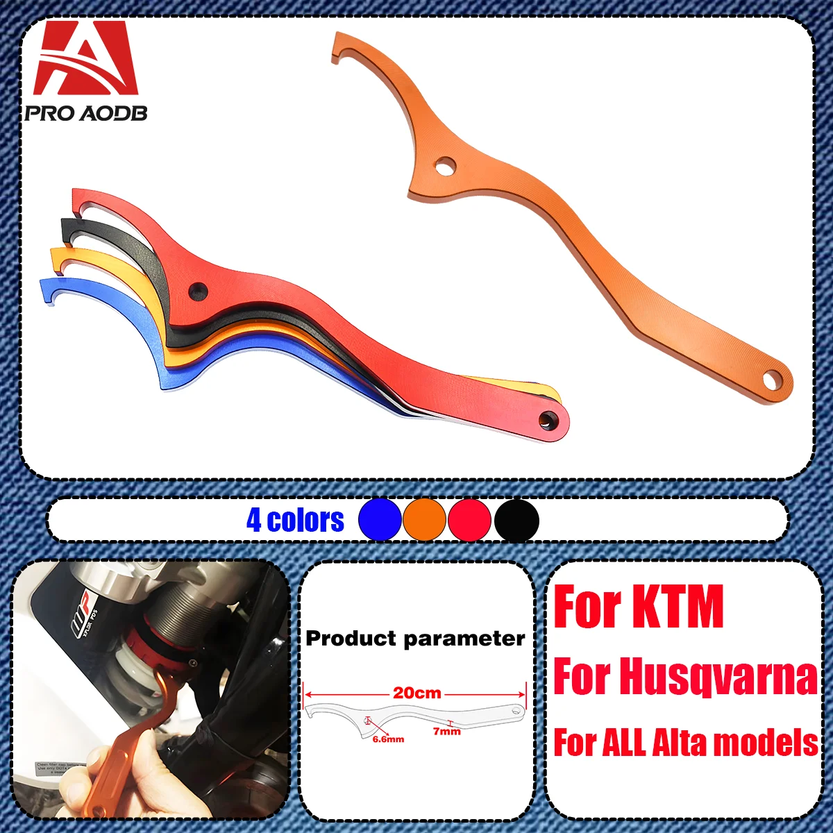 

Motorcycle Rear Absorber Damping Shock Spanner Wrench Tool For Husqvarna 125-501 TE FE TC FC KTM SX SXF XC XCF EXC EXCF 125-450