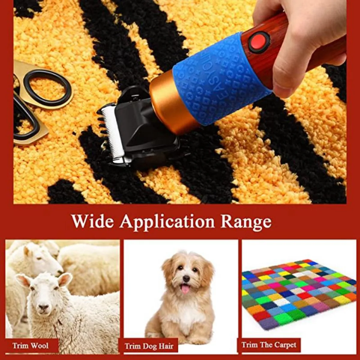 Y51A-1Set 200W Carpet Cutting Scissors DIY Tufting Scissors Compatible With Rugs/Cushion/Carpet EU Plug