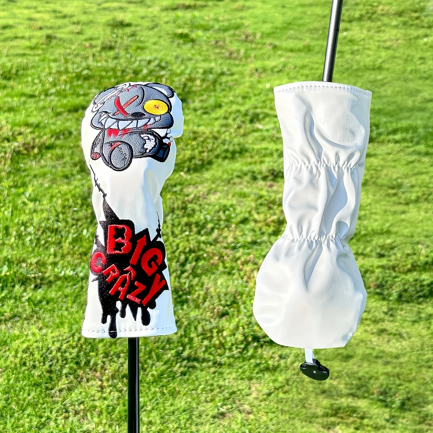 Golf Club Cover Protector Cover for 1pc/4pcs Driver Fairway Hybrid, Wood Club Cover Protective Cover  Bear Cartoon Embroidery image 5