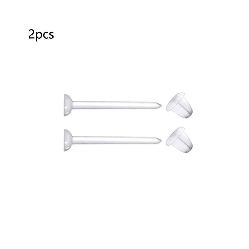 2pcs Clear Bioflex Nose Rings Belly Rings