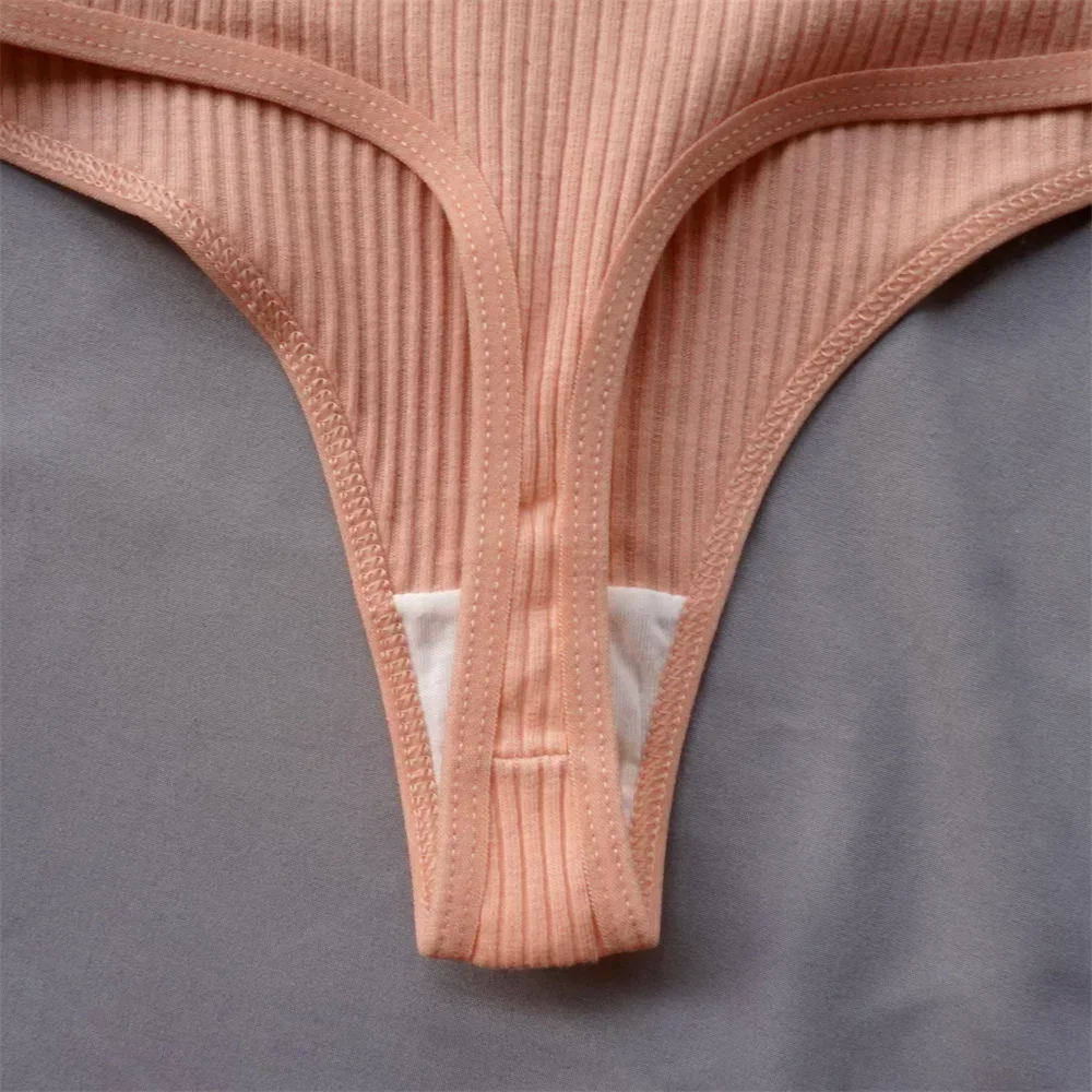 Bragas de algodón para mujer, Tanga sin costuras, ropa interior Sexy, Color sólido, talla grande, envío rápido, 10 piezas