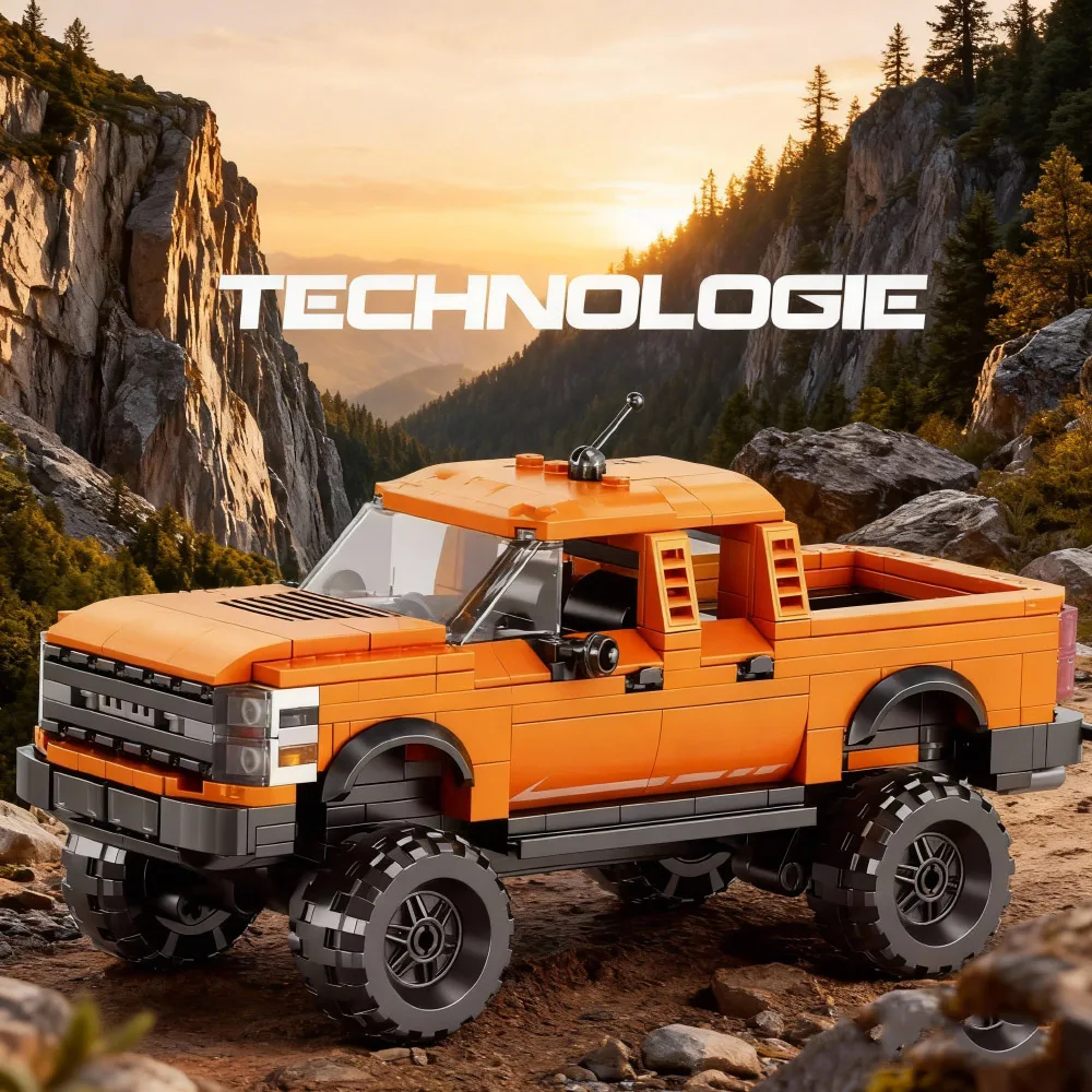 

423PCS Pickup Truck Building Blocks City Freight Car Model Bricks Desktop Decoration Educational DIY Toys For Kids Holiday Gifts