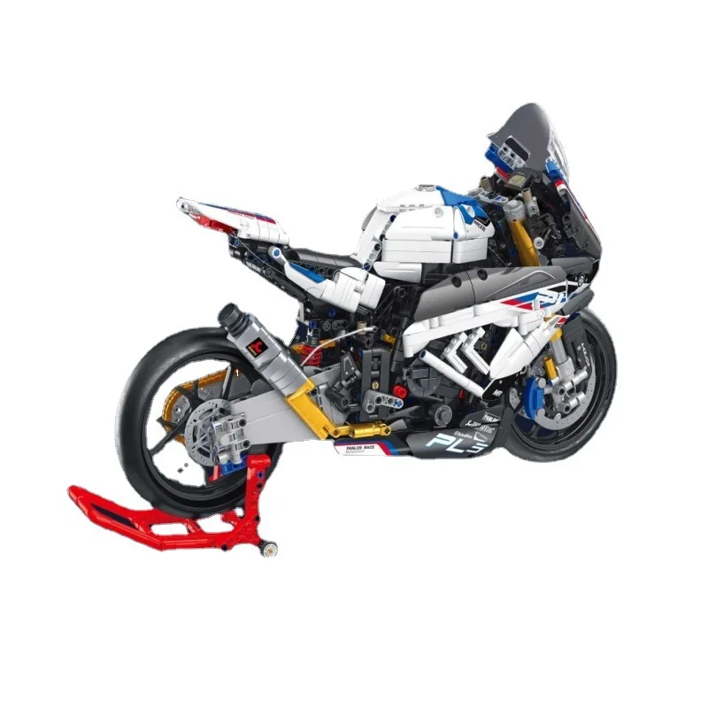 

1:5 Scale Technical Germany Motorcycle HP4 RACE Building Block Motor Vehicle Model Brick Motorbike Toy Collection With Light