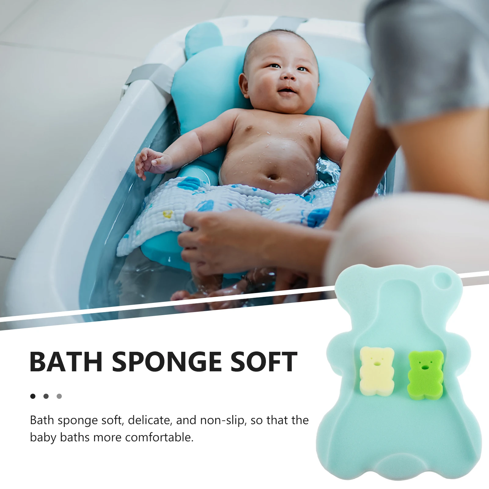 バススポンジパッド幼児シートベビーひざまずくマットシンク入浴座りシャワースポンジ新生児通気性ノンスリップ幼児バスサポート