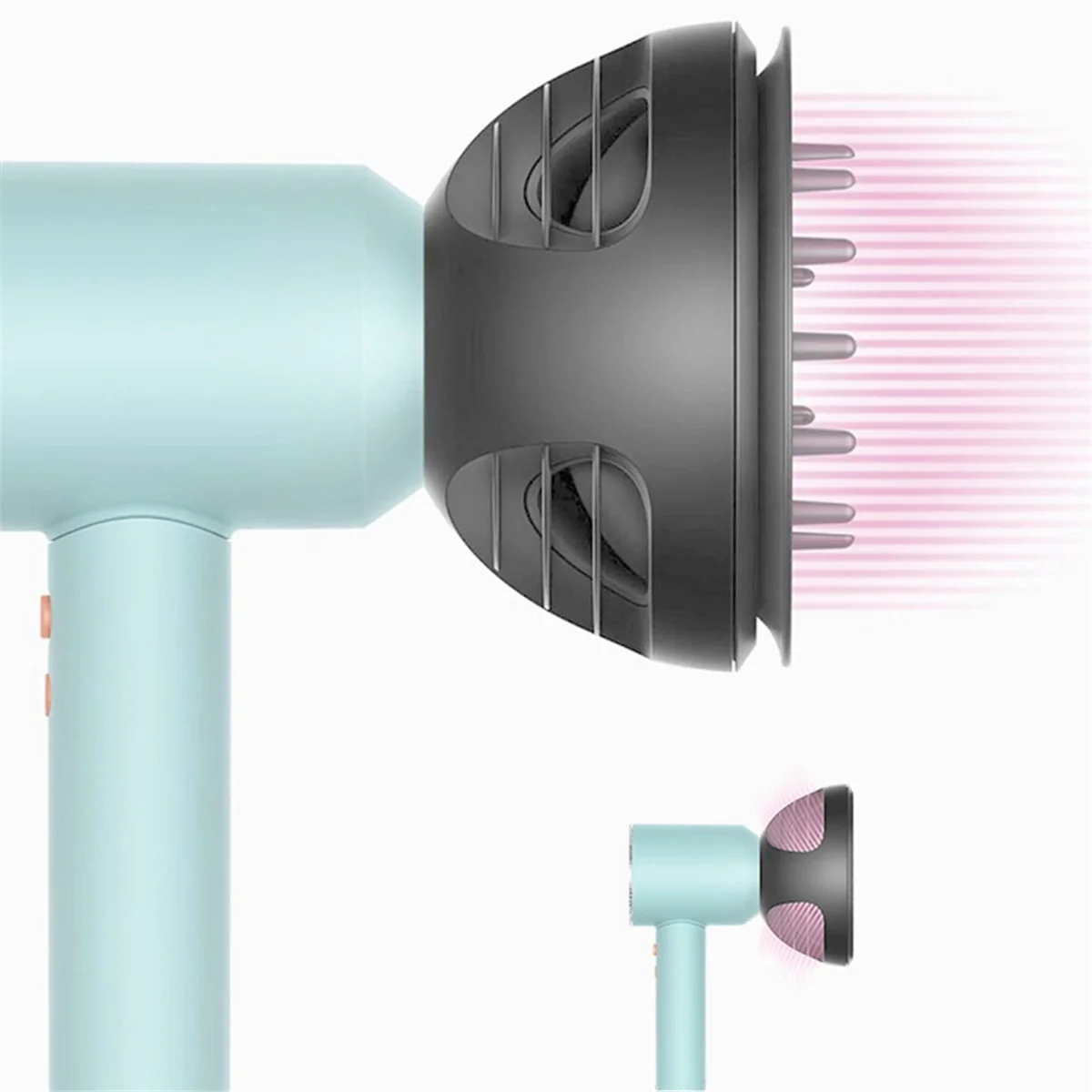 Насадка-диффузор ABLK для фена Dyson HD01, HD02, HD03, HD04, HD07, HD08, HD15 HD16 Wave+Curl Диффузор двойного назначения