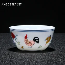 Antique Ceramic Master Cup Portable Personal Single Mug Meditation Cups Chinese White Porcelain Teacup Tea Set Accessories