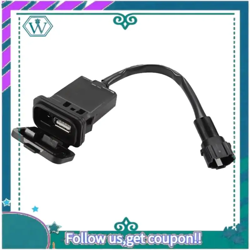 

AA92-1 PCS Motorcycle USB Power Charging Interface Socket Impulse Charge Port Black Plastic For CFMOTO 450SR SR450 800NK 800 NK