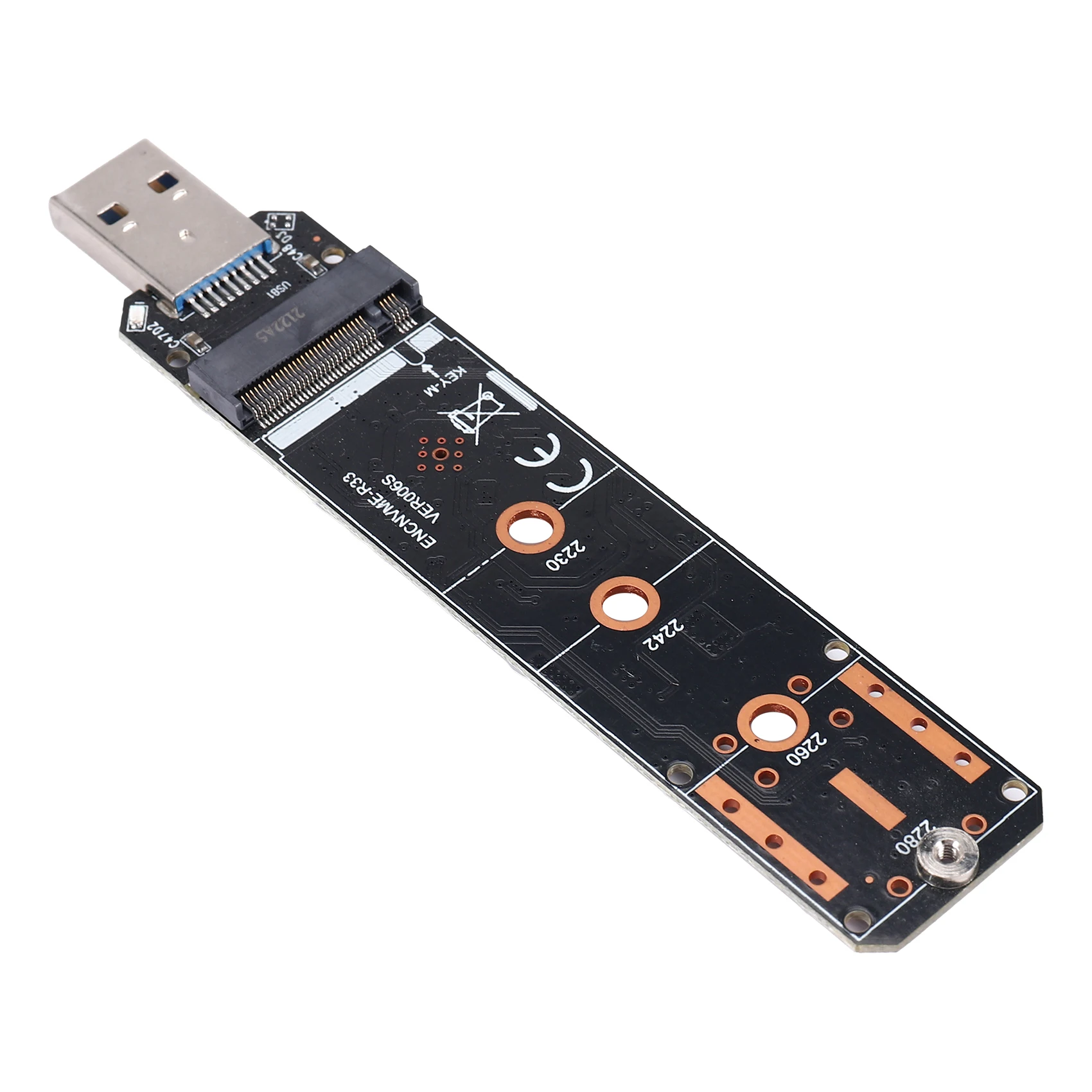 

Durable-M.2 NVME SSD To USB3.2 GEN2 10Gbps Adapter M.2 NVME SSD Adapter For 2230 2242 2260 2280 NVME M.2 SSD RTL9210B,M.2 NVME S