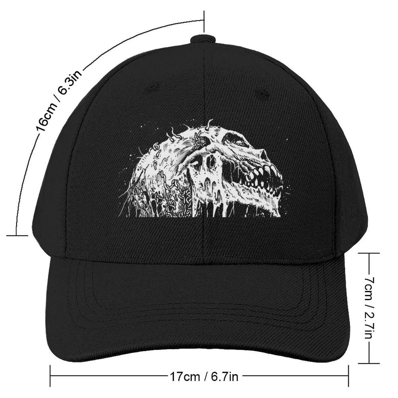 Death Skeleton Awakening black & white Baseball Cap Sunscreen |-F-| Trucker Hats For Men Women's