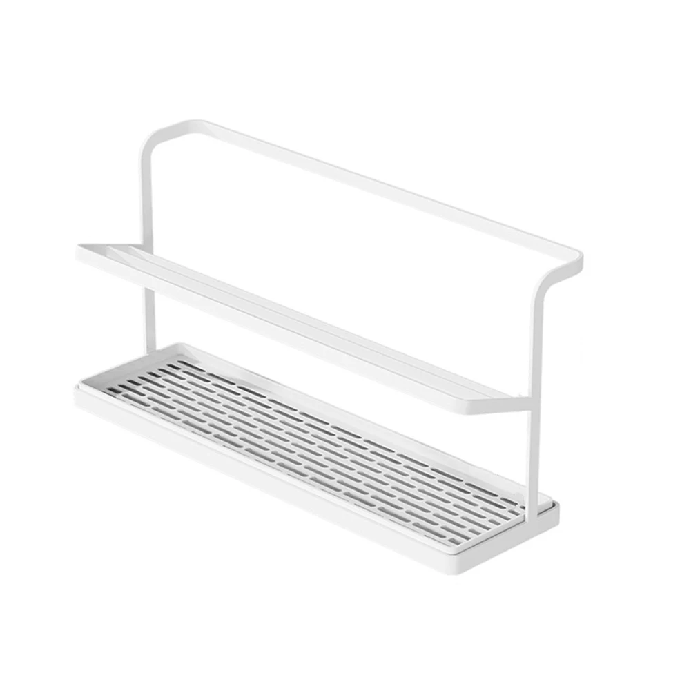 Bottle Drain Rack Kettle Holder Kitchen Glass Cup Stand Drying Shelf White Shelves With Tray Household Storage Organizer