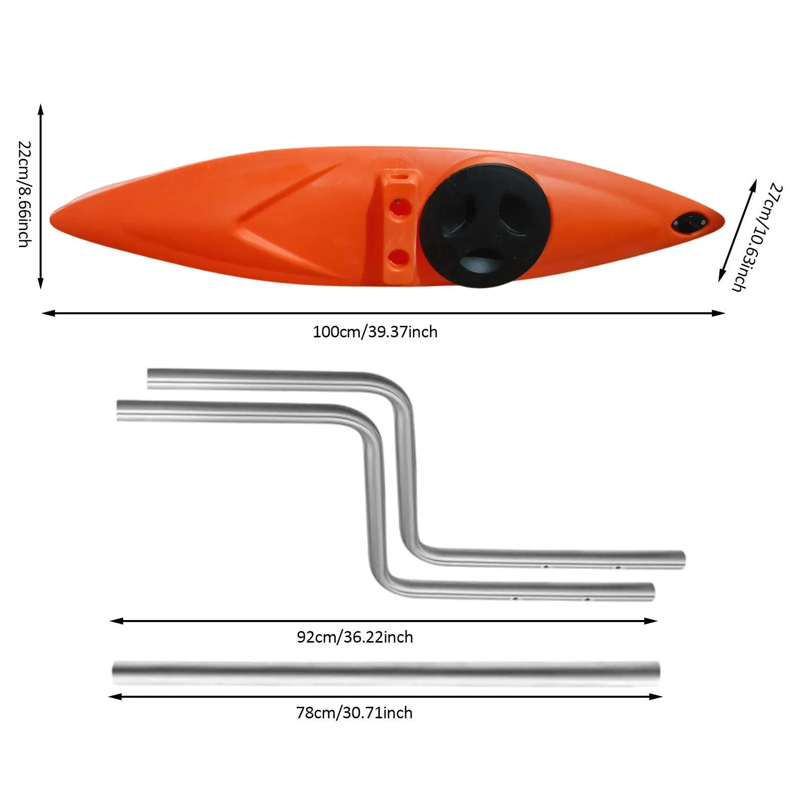 ملحقات قارب مثبت كاياك متعددة الاستخدامات مع قضيب أذرع جانبية لقوارب الكاياك طقم مداد قوارب الكاياك لقوارب الكاياك المنجرفة لصيد الأسماك