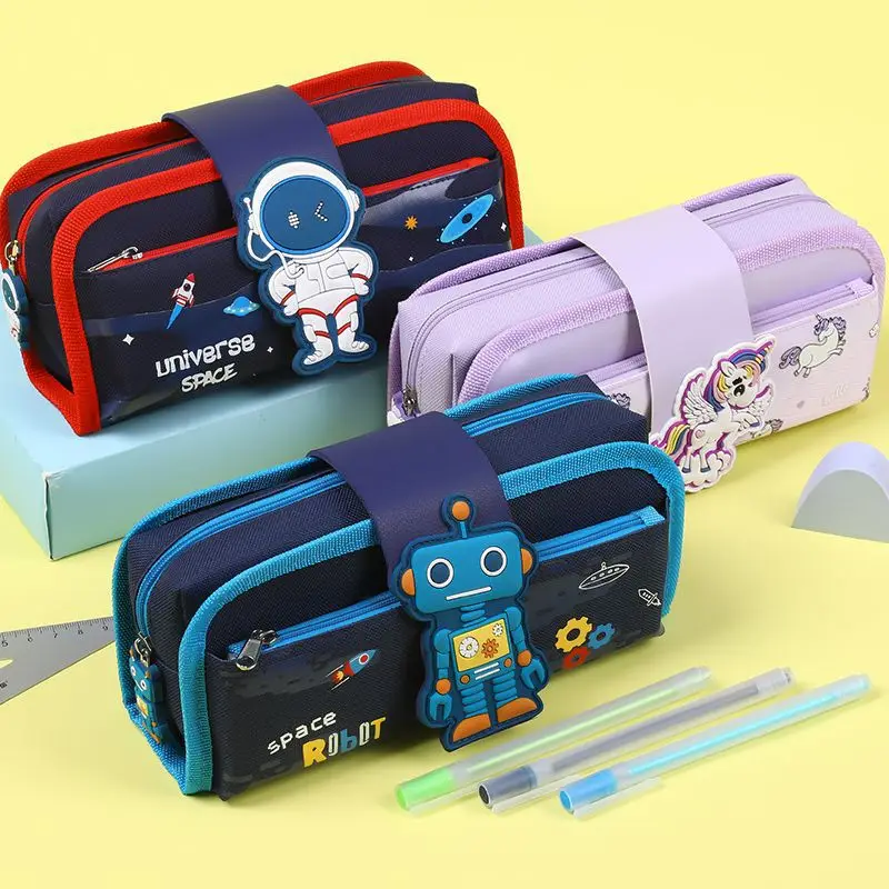 Detachable Astronaut Robot Pencil Case Cute Pencil Bag Kawaii Pencil Pouch Back to School Supplies Stationery Items for Girl Boy