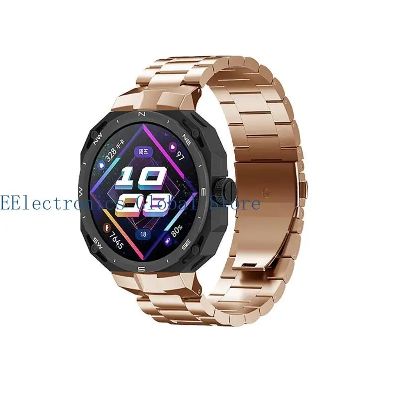 462B Nyaman Tahan Keringat Kompatibel untuk Tangan Cyber ​​Tahan Air Dapat Disesuaikan-Gelang Olahraga Logam Tahan