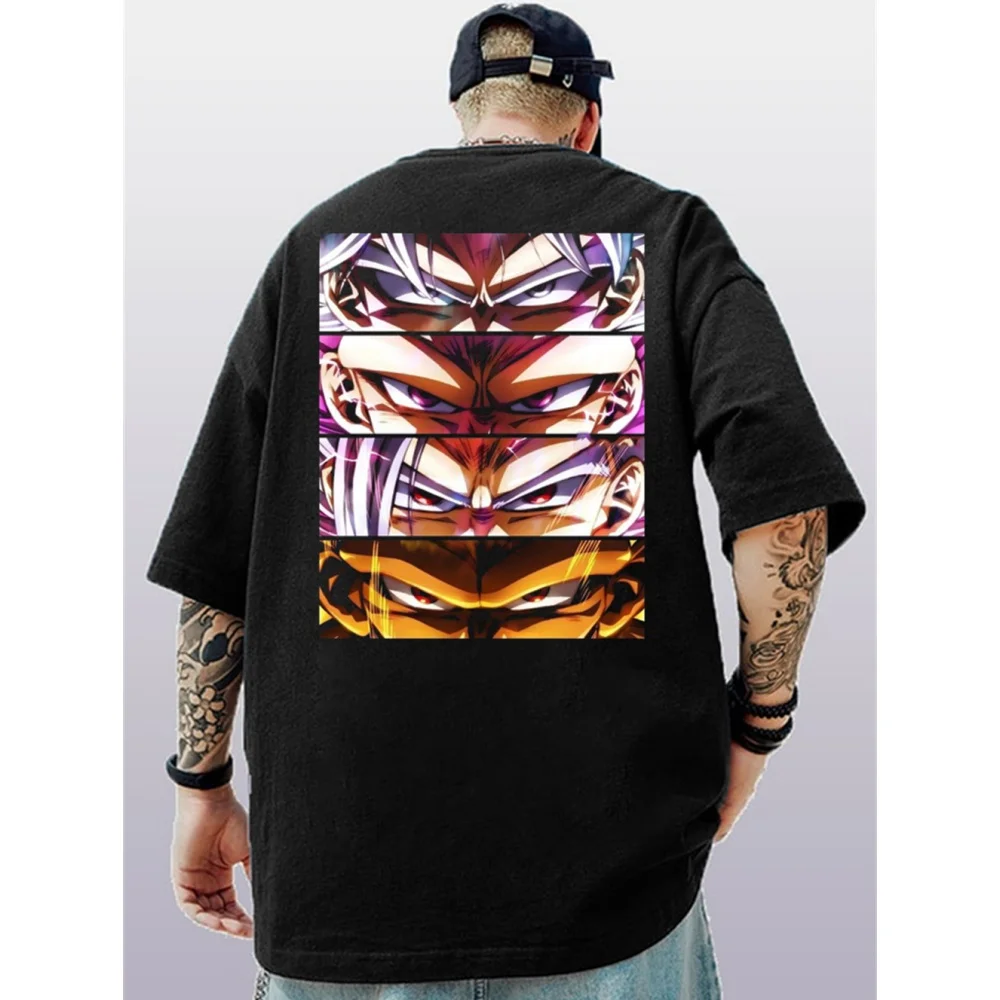 2024 Anime Oversized Casual 3d Print T Shirt For Men Summer Top Breathable Loose Men's T-Shirt Retro Street Short Sleeved image 3