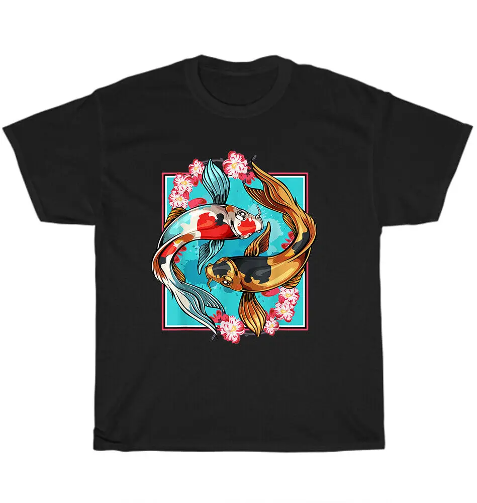 

Japanese Japan Art Koi Carp Nishikigoi Fish Cherry Blossom T-Shirt Funny Gift