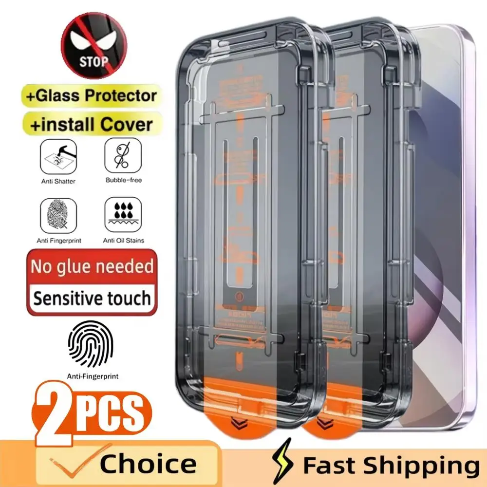 Fingerprint Friendly Dust Free Privacy Tempered Glass 1-2PCS For Samsung A57 A56 A55 A36 A35 A26 A24 A17 A16 A15 A71 A72 A73 A54