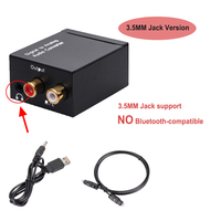 Bluetooth-compatible Digital to Analog Audio Converter Optical Fiber Toslink Coaxial Signal To RCA R/L Audio Decoder Amplifier