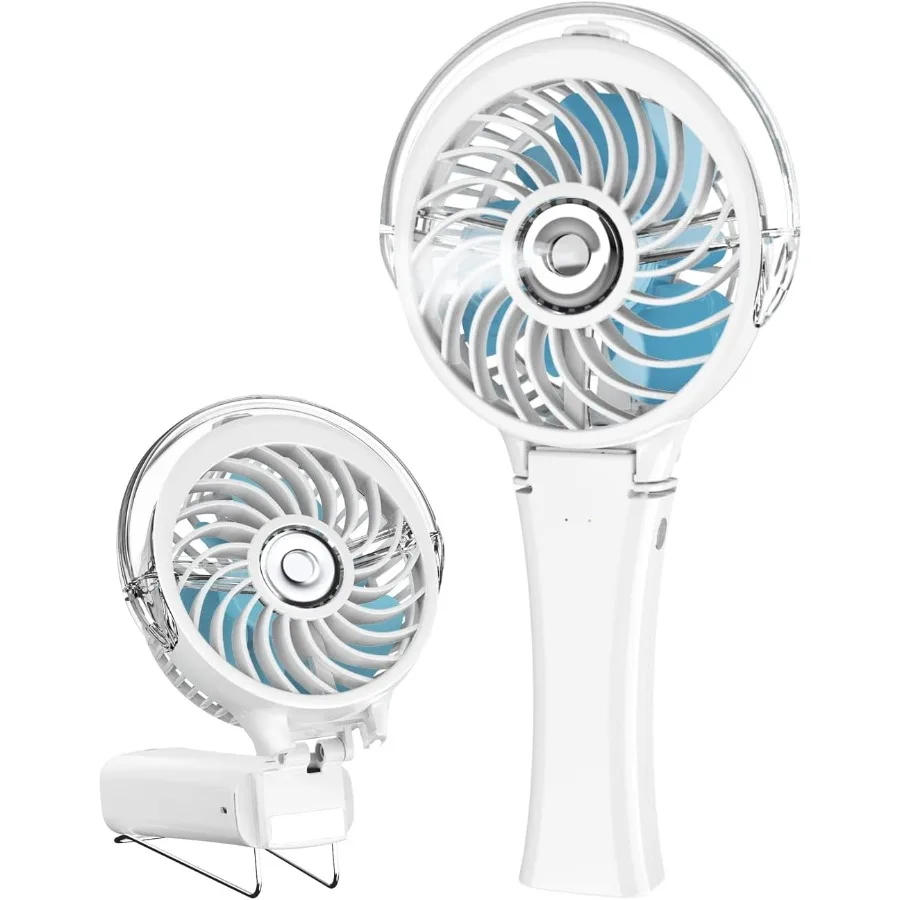 Ventilador de nebulización portátil mejorado, ventilador de mano, ventiladores de niebla personales recargables por USB, ventiladores de agua pulverizados, Mini ventiladores de mano de refrigeración f