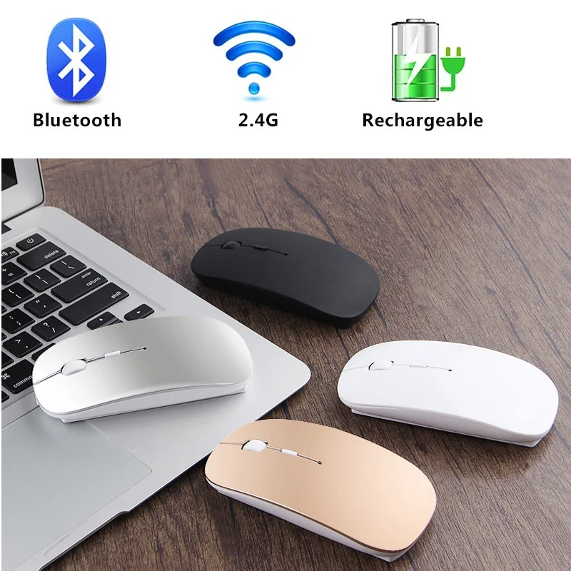 

Bluetooth Mouse for APPle MacBook Air Pro Retina 11 12 13 15 16 mac book Laptop Rechargeable Wireless Mouse Mute Gaming Mouse