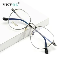 VICKY Simple moda marco grande diseño de titanio mujeres Anti-luz azul gafas de lectura hombres prescripción personalizada 02-K5012