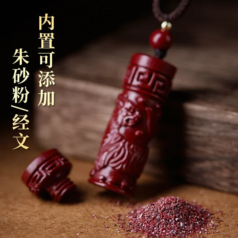 Cinnabar Fengshui 12 Zodiac Shurangama Curse Pendant Original Stone Amulet Pendant Necklace Hanging Talisman Home Decor Crafts