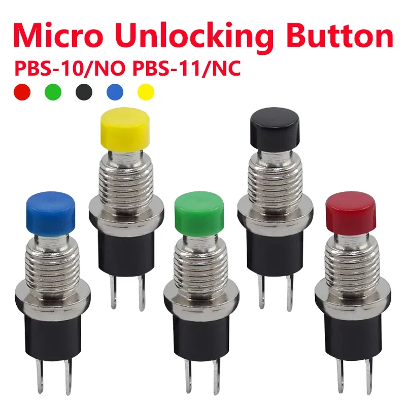 5/20/100PCS 7MM Momentary Push Button Switch PBS-110 Normally Open NO NC Press The Reset Switch Momentary ON OFF Micro Switch