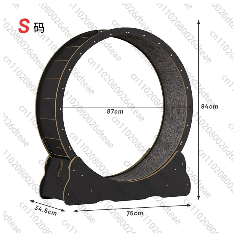 Drum Type Cat Treadmill High Fiber Board Silent Roller Cat Exercise Climbing Frame Cat Toy Pet Exercise Furniture Solid Wood