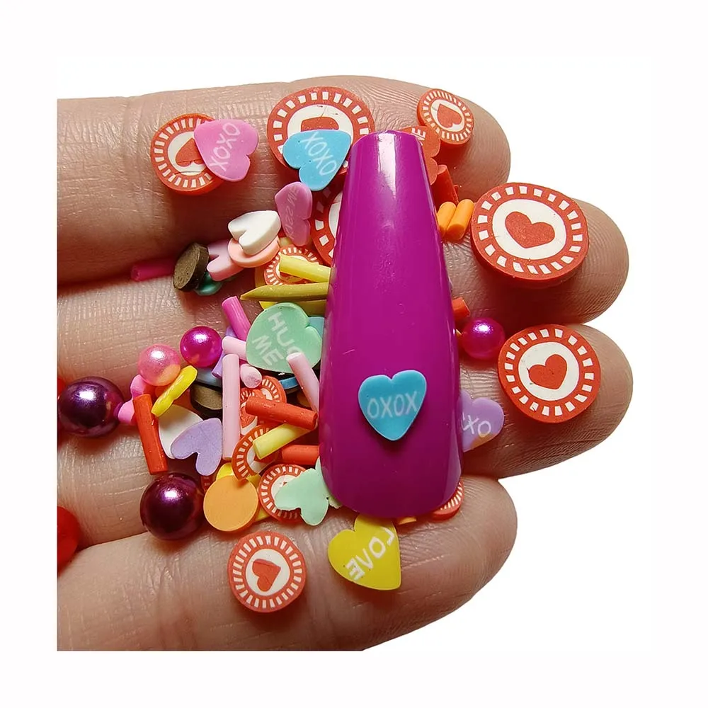 ลูกปัดลูกกวาดหัวใจขนาดเล็กชุดงานฝีมือสำหรับของตกแต่งงานปาร์ตี้อุปกรณ์งานฝีมือ Kawaii