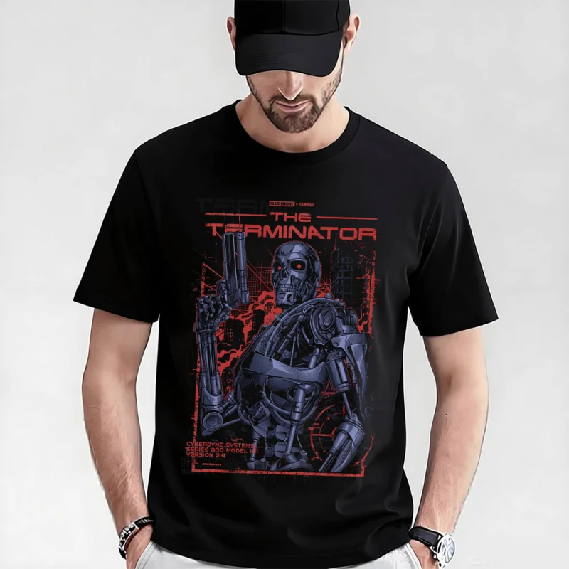 

Retro Horro Sic-Fi THE TERMINATOR Gift T shirt Alien Monster Hunter Graphic clothes 0320 Yautja Warrior print Tee Large size Top
