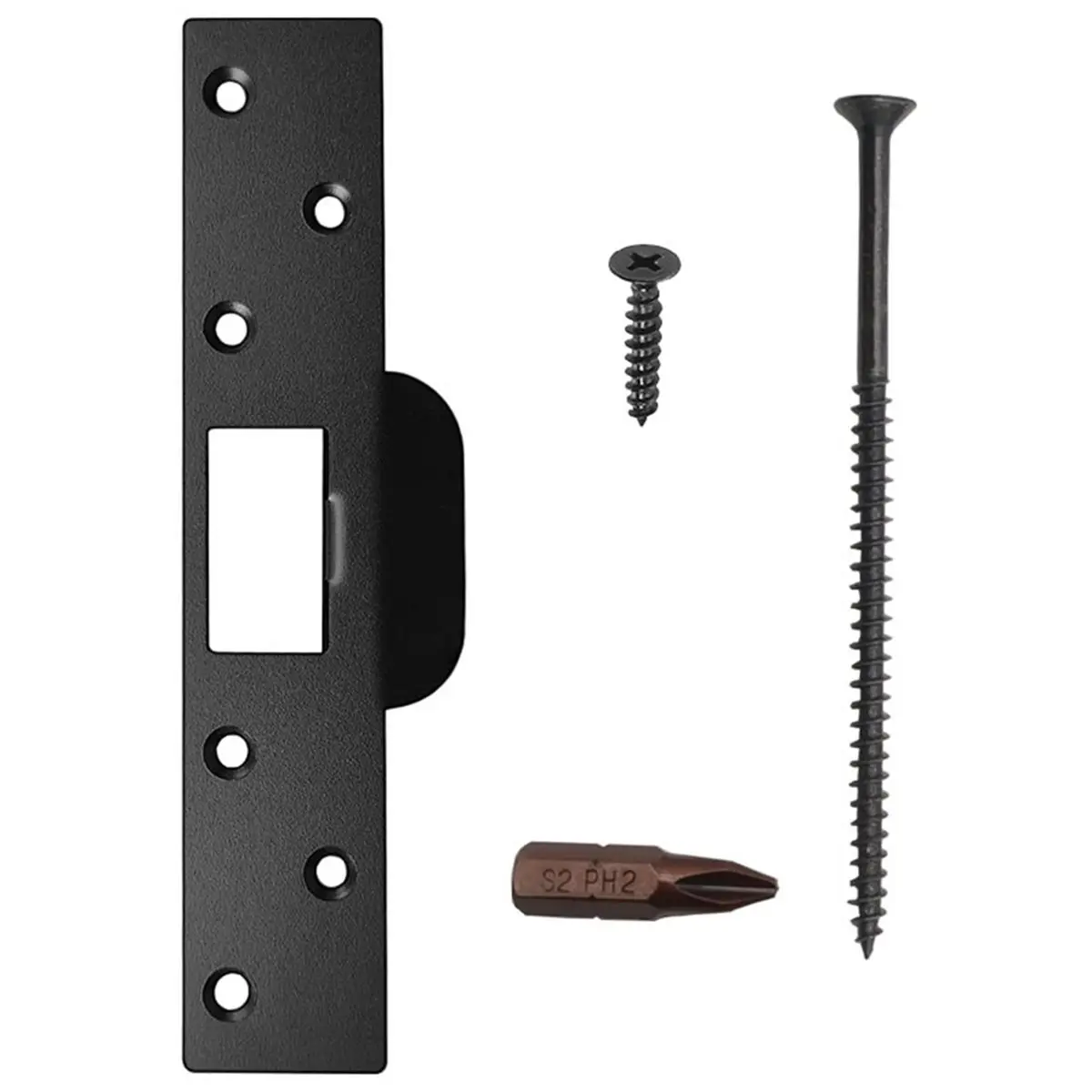HITL Extra Long Door Strike Plate 7inch Heavy Duty Version Oversized Strike to Repair Damaged Worn Frame/Slot/Jamb