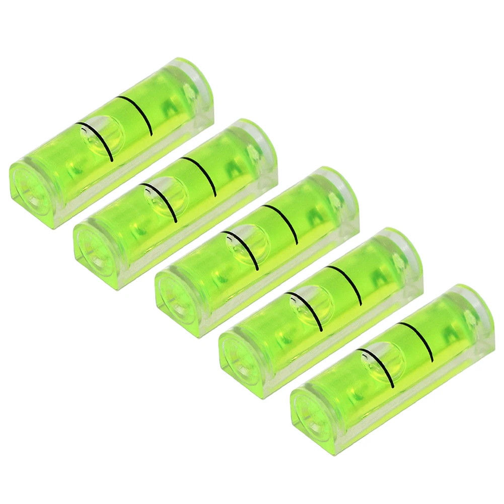 Set of 5 Level Bubble Brackets Square 8x8x26mm for Balance Measuring and Horizontal Hanging Use with Accurate Internal Fit