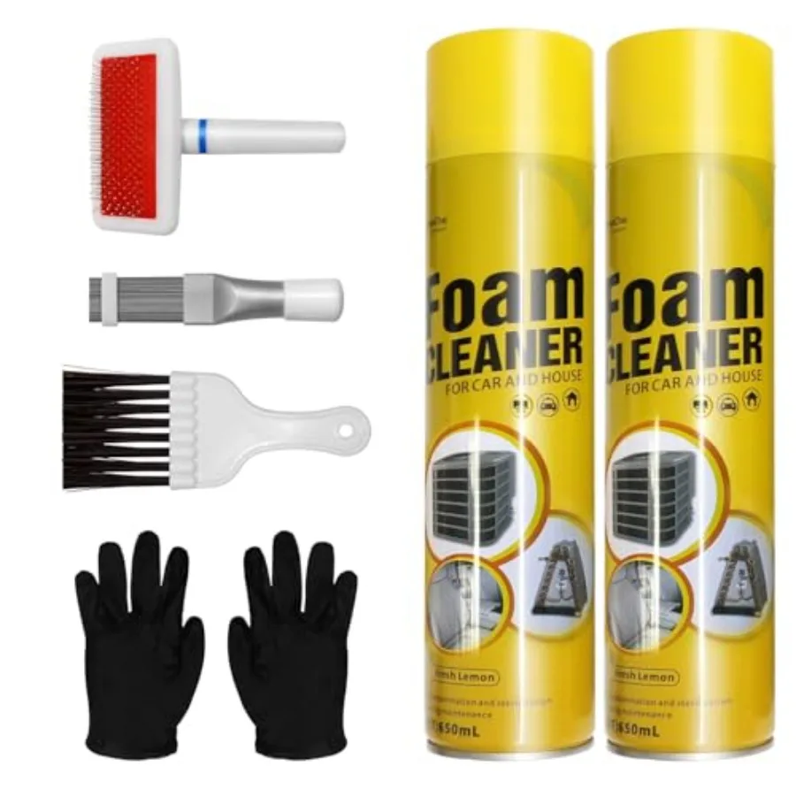 

AC Coil Cleaner Kit, Include 2 for Coil Cleaner, 3-Piece Set of Air Conditioner Condenser Fin Cleaning Brush Coil Cleaning Brus