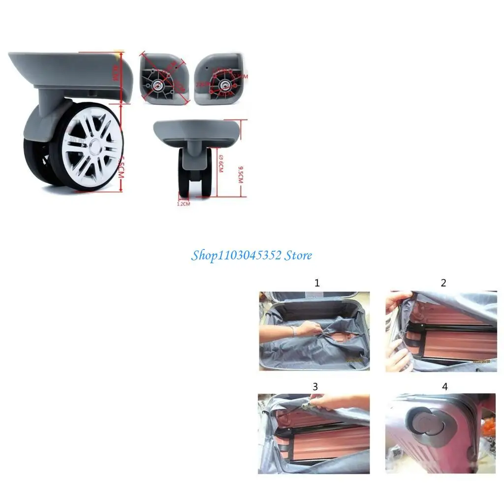 

Left & Right Replacement Practical Luggage Trolley Case Luggage Suitcases Replacement Parts