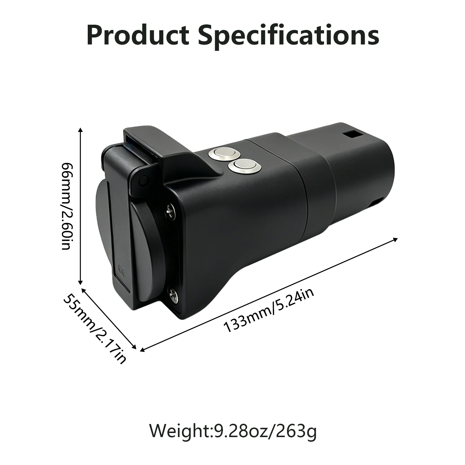 220V Typ 2 Stecker auf Schuko-Buchse mit Ausschaltknopf Zubehör-Verbinder für Typ2-Ladestationen E-Scooter-Aufladung – Detail 6