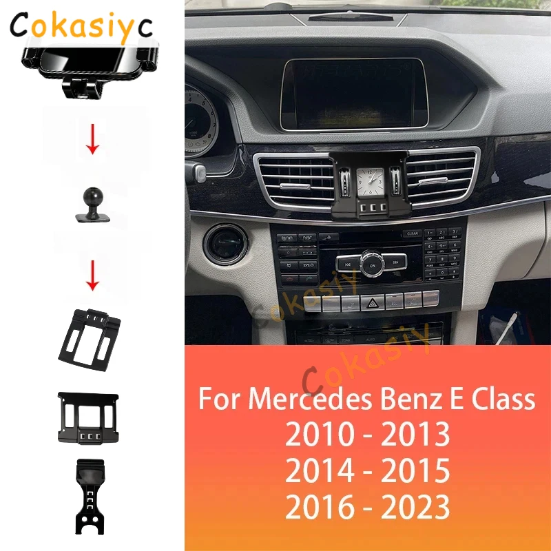 Car Phone Holder For Mercedes-Benz E Class V212 V213 W212 2010-2023 Adjustable Rotating Phone Holder Base Interior Accessories