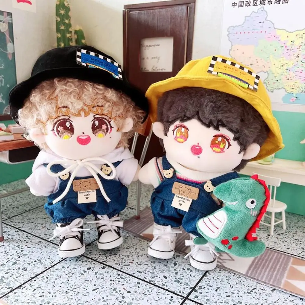 Toy Accessories Cotton Doll Fisherman Hat DIY Cute 20cm Cotton Doll's Hat Mini Bucket Hat Plush Dolls Clothes Children Gift