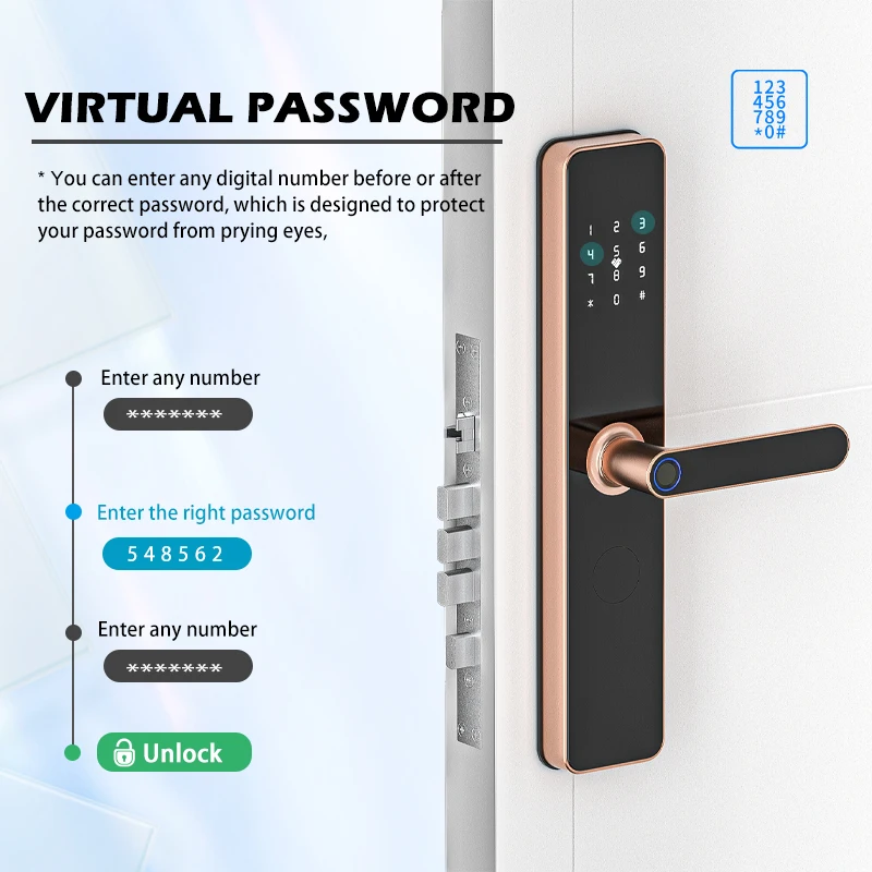Neue ttlock wifi fernbedienung entsperren schlüssel lose sicherheit elektronischer finger abdruck digitale intelligente schlösser für wohnungen büro – Detail 9