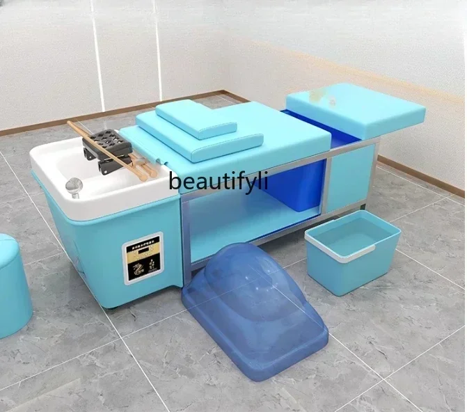 

Hair Salon Beauty Salon Special Water-Free Circulation Fumigation Head Therapy Bed Shampoo Chair Hair Saloon Dedicated Lying