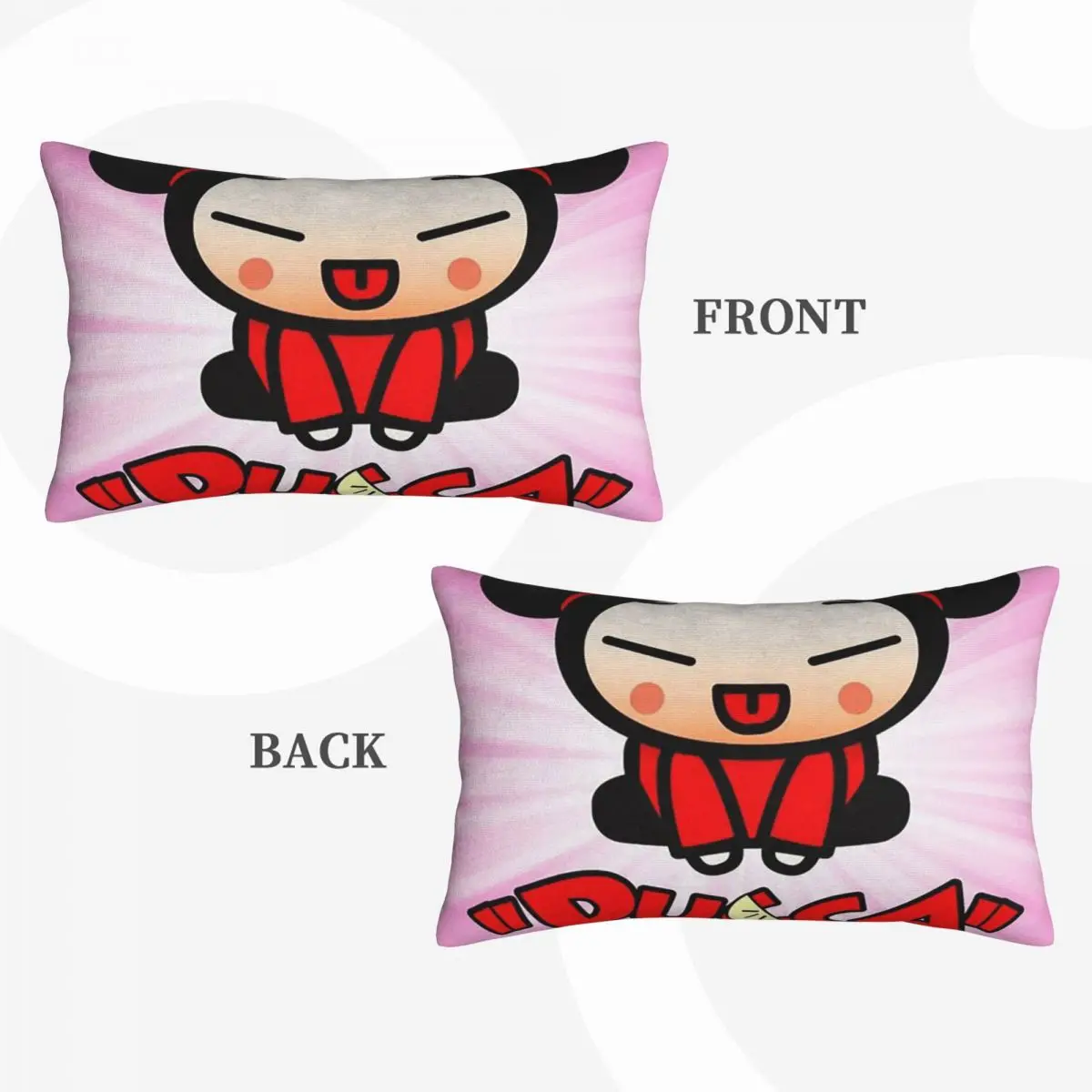 Pucca Rectangle Pillowcase Cushion Cover Decorative Bedroom Bed Home Comfort Throw Pillow