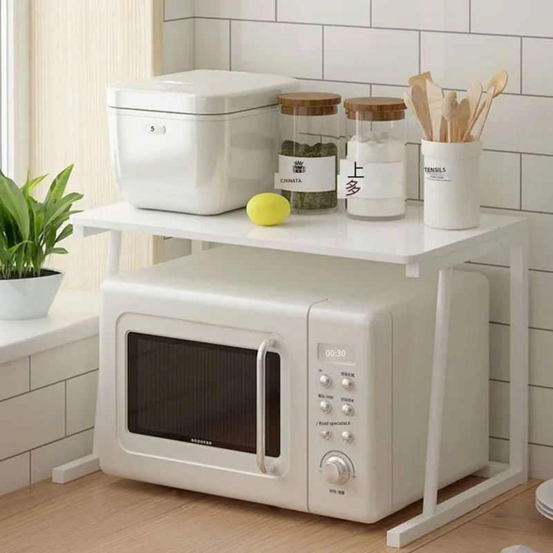 

Kitchen Storage Racks Microwave Oven Storage Rack Desktop Countertop Double Layer Rice Cooker Cooker Layered Support