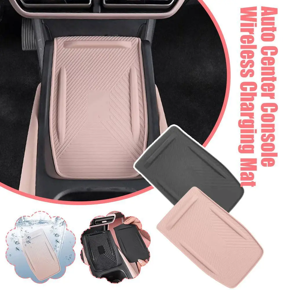 1PC Auto Center Console Wireless Charging Mat Washable Anti Skid Pad Anti Slip Mat Silicone for Byd Seagull Accessories 