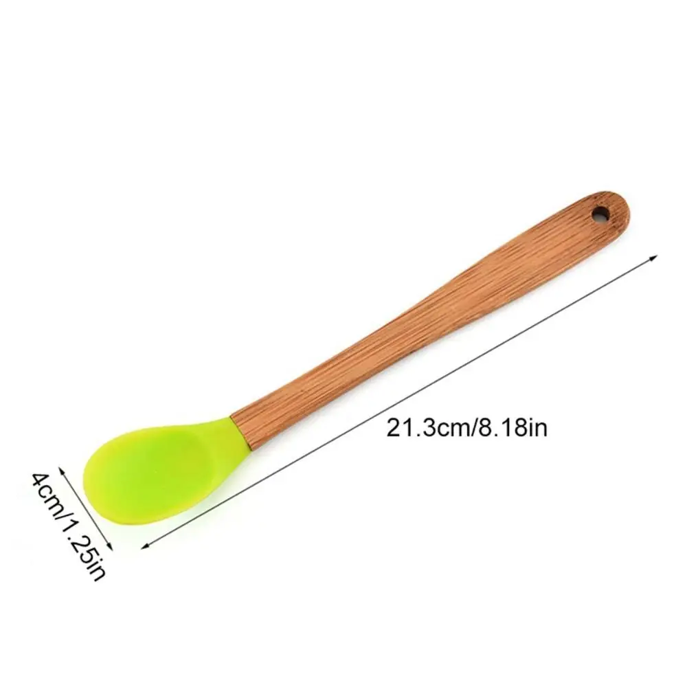 Heat Resistant Pastry Silicone Wooden Handle Kicthen Utensils Non-stick Baking Tools Cake Scraper Spatula Brush