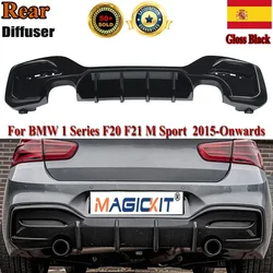 MagicKit Für BMW 1 Series M Sport F20 F21 M135i M140i Glanz Schwarz Hinten Diffusor Stoßstange