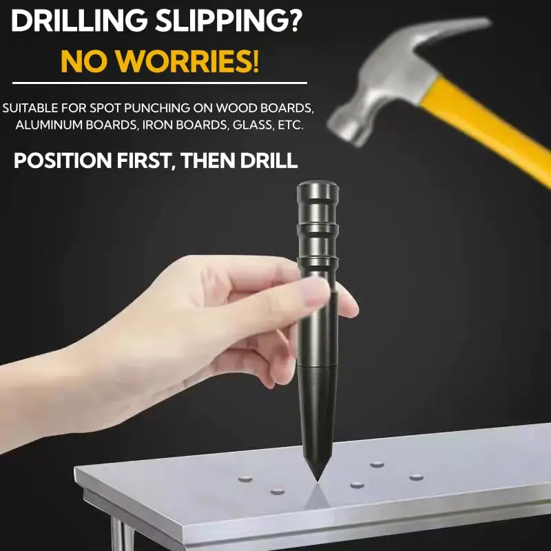 Rafford Precision Center Punch — Multifunctional Tool for Accurate Hole Positioning and Centering in Metal and Wood