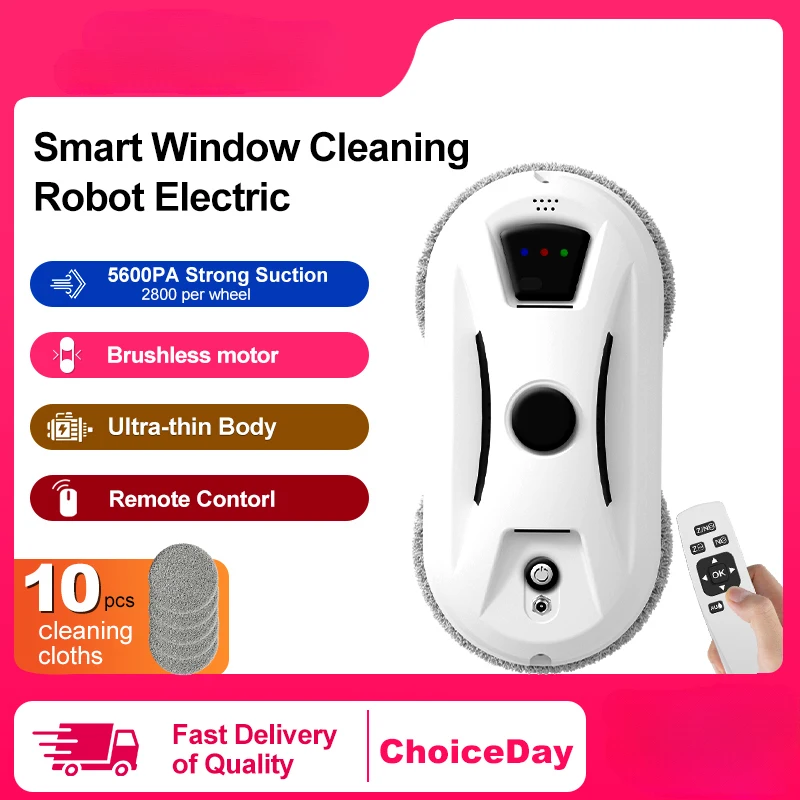 

Smart Window Cleaning Robot Electric Intelligent Glass Robot Vacuum Cleaner for Window Remote Control for Home